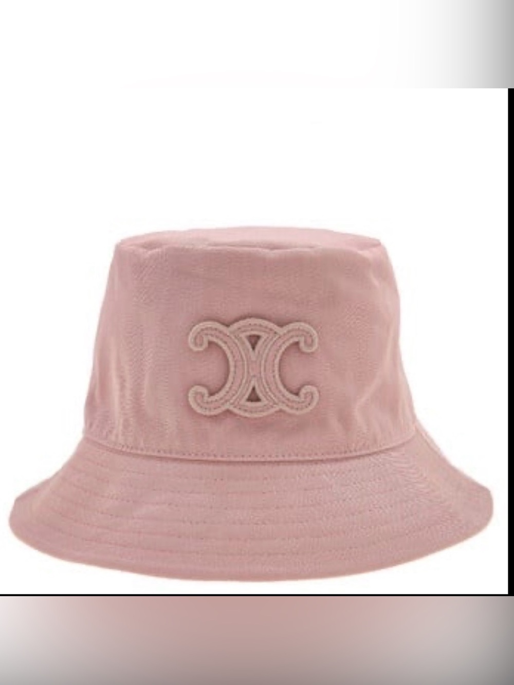 Celine Pink Embroidered Logo Bucket Hat NWT
